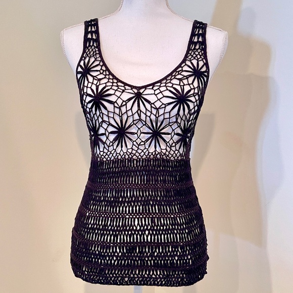 Vivienne Tam Tops - Vintage 1990s Vivienne Tam Crochet Top